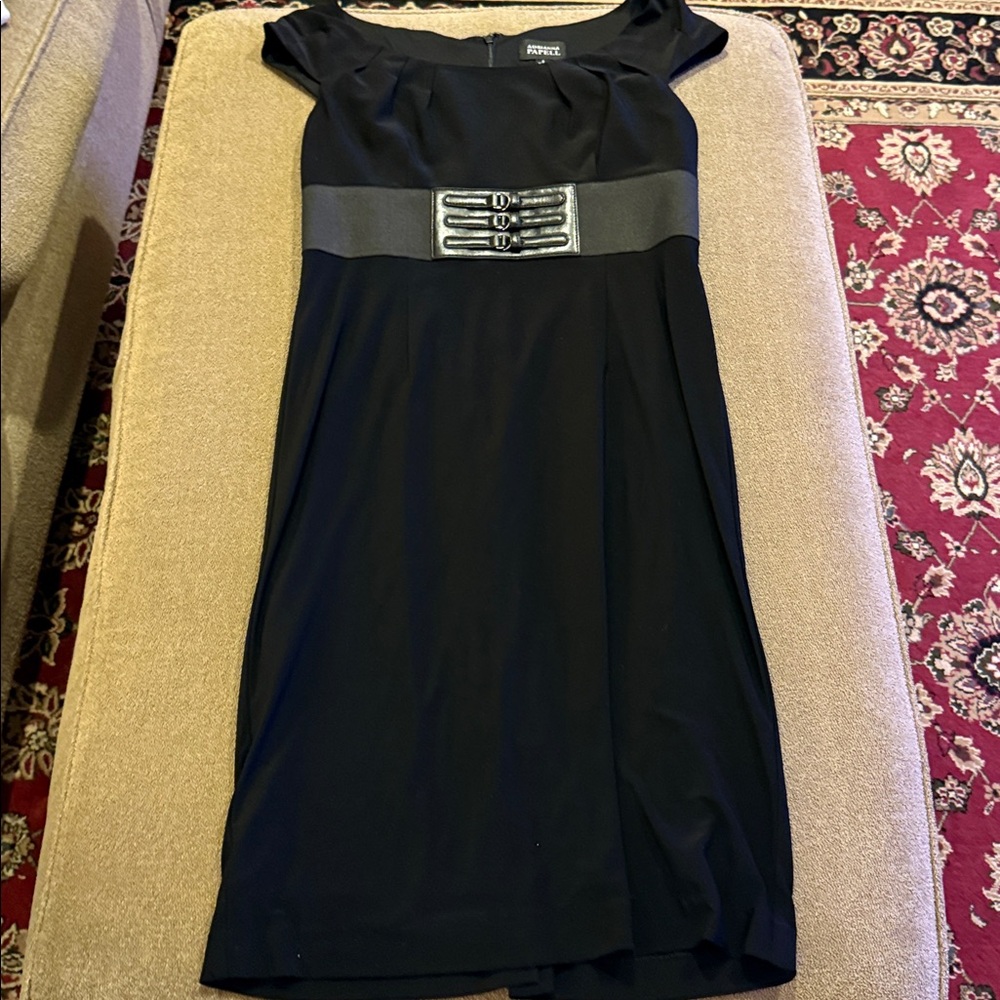 Adriana Papell Black Formal Cocktail Dress Size 6 Sleeveless Lined (TD)